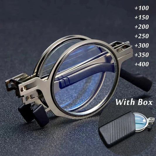 Portable Folding Anti-Blue Light Glasses +1.0 to +4.0