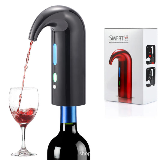 Electric aerator for wine